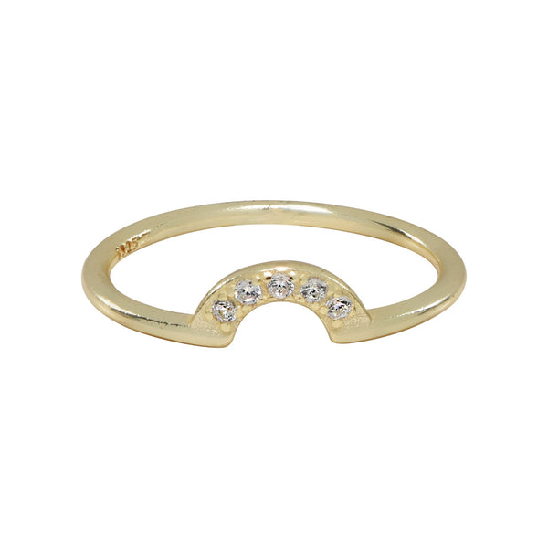 SALE - CZ Arc Ring - Gold / 5 - Rings - Ofina