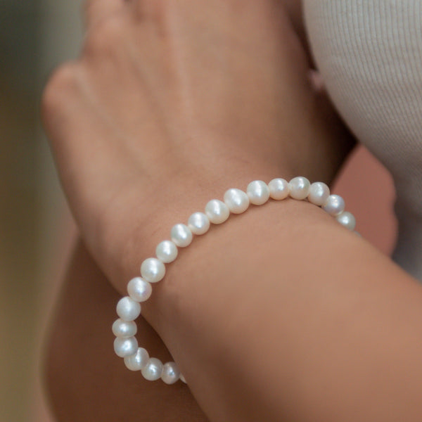 Freshwater Pearl Bracelet - - Bracelets - Ofina