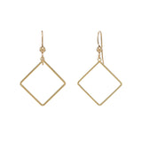 Square Outline Earrings - Open Square Earrings - Earrings - Ofina