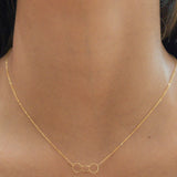 Tiny Triple Diamond Cut Circles Necklace - - Necklaces - Ofina