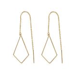Geometric Ear Threaders (more shapes) - Earrings - Kite - Kite / Gold - Azil Boutique