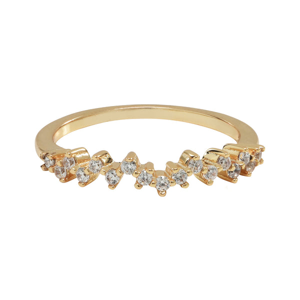 SALE - Zig Zag CZ Ring - Gold / 5 - Rings - Ofina