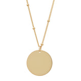 Disc Necklace - Ball Chain / Medium - Necklaces - Ofina