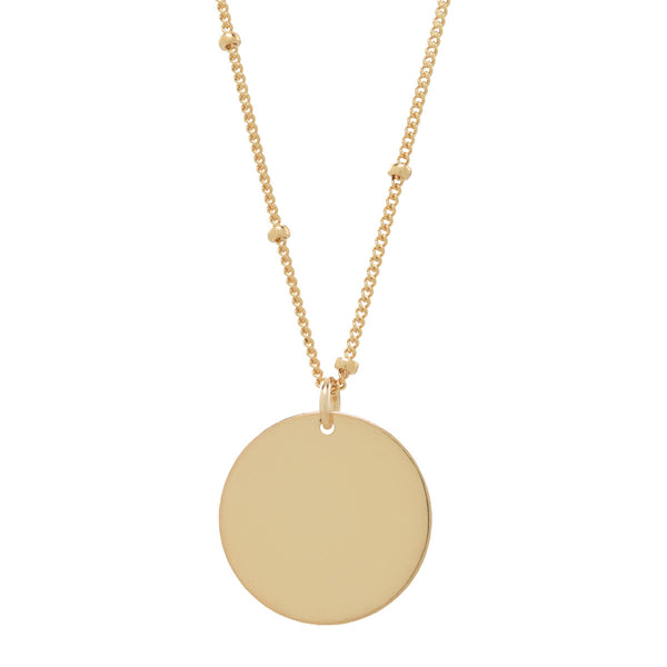 Disc Necklace - Ball Chain / Medium - Necklaces - Ofina