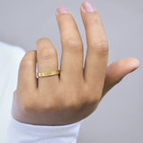 10k Solid Gold Flat Band Ring - - Rings - Ofina