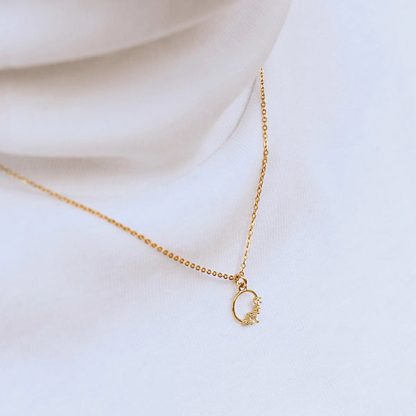 CZ Wreath Necklace - - Necklaces - Ofina
