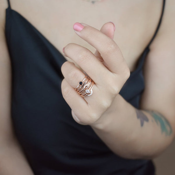 SALE - Teardrop CZ Ring - - Rings - Ofina