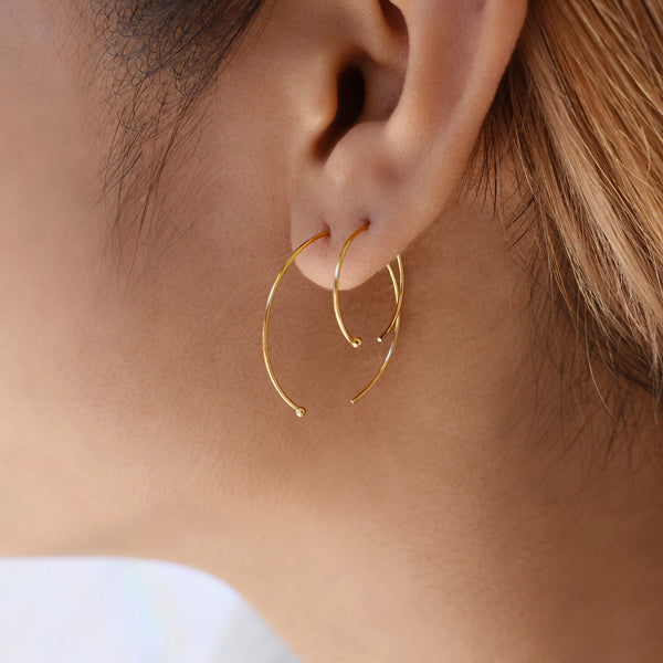 Endless Ball End Hoops - - Earrings - Ofina