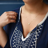 Opal Y-Drop Necklace - - Necklaces - Ofina