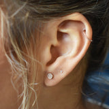 Diamonds Pave Stud Earrings - - Earrings - Ofina