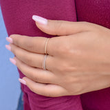 10k Solid Gold Beaded Ring - - Rings - Ofina