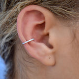 10k Solid Gold CZ Prong Middle Ear Cuff - - Earrings - Ofina