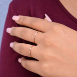 10k Solid Gold Hammered Band - - Rings - Ofina