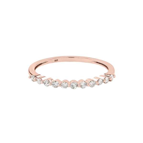 Demi Diamonds Band Ring - Rose Gold / 5 - Rings - Ofina