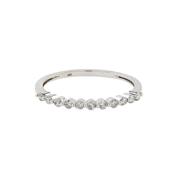 Demi Diamonds Band Ring - White Gold / 5 - Rings - Ofina