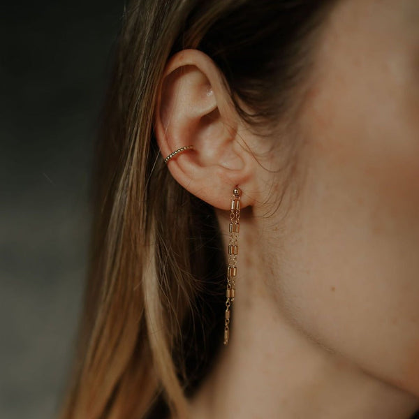 Detachable Round Multi Bar Sphere Studs - - Earrings - Ofina