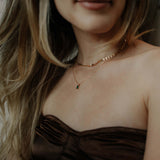 Tiny Green Emerald Necklace - - Necklaces - Ofina
