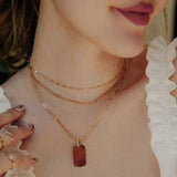 SALE - Medium Dog Tag Necklace w/ Toggle Clasp - - Necklaces - Ofina