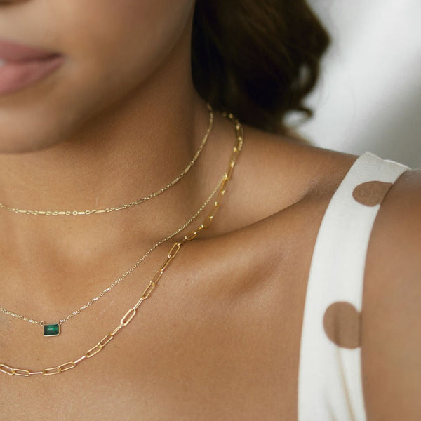 Oval Link Chain Necklace - - Necklaces - Ofina