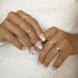 Double CZ Adjustable Ring - - Rings - Ofina