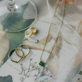 10k Solid Gold Black Multi CZ Chevron Ring - - Rings - Ofina