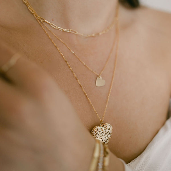 Ornate Heart Locket - - Necklaces - Ofina