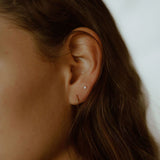 10k Solid Gold CZ Studs - - Earrings - Ofina