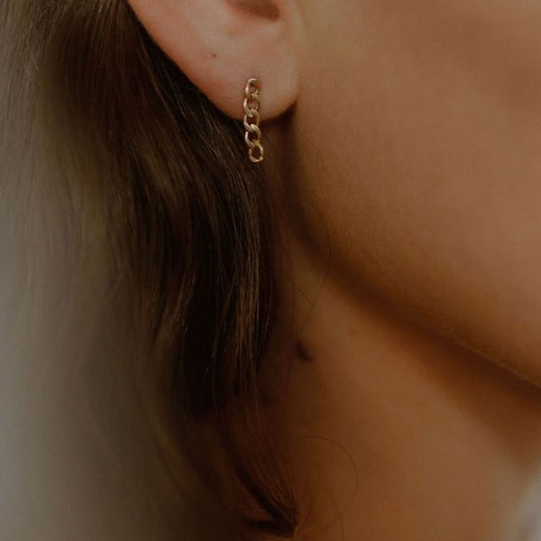 Curb Chain Studs - - Earrings - Ofina