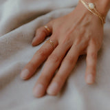 SALE - Beaded Chain Ring - - Rings - Ofina