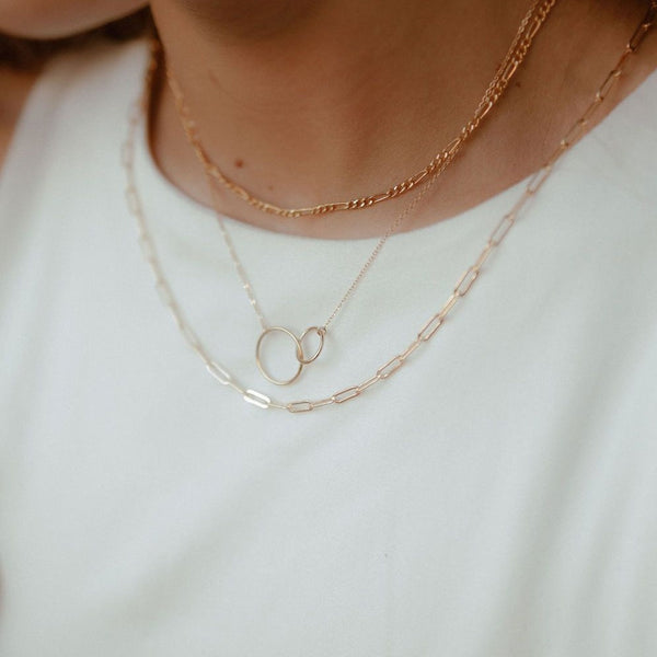 Circle Duo Necklace - - Necklaces - Ofina