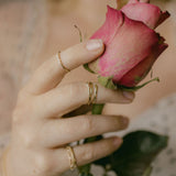 10k Solid Gold CZ ZigZag Ring - - Rings - Ofina