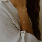 CZ Bezel Link Bracelet - - Bracelets - Ofina