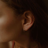 10k Solid Gold Huggie Hoops - - Earrings - Ofina
