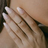 10k Solid Gold Black Multi CZ Chevron Ring - - Rings - Ofina