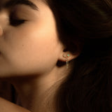 CZ Star and Moon Chain Studs - - Earrings - Ofina