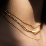 CZ Colorful Tennis Choker - - Necklaces - Ofina