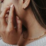 10k Solid Gold Bold Huggies - - Earrings - Ofina