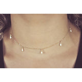 5 Dangle Opal Teardrop Choker - - Necklaces - Ofina