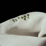 Green CZ Dangle Teardrop Studs - - Earrings - Ofina