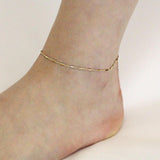 Flat Multi Bar Anklet - - - Ofina