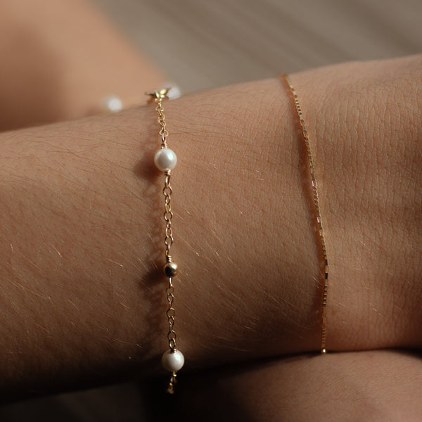 Pearl & Sphere Bracelet - - Bracelets - Ofina