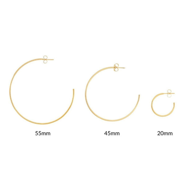 SALE - Thin Hoop Earrings - - Earrings - Ofina