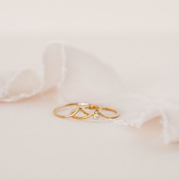 CZ Chevron Ring - - Rings - Ofina