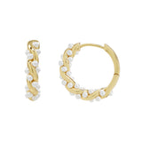 Pearl Twist Hoops - gold - Necklaces - Ofina