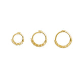 10k Solid Gold Prong CZ Huggie - - Earrings - Ofina