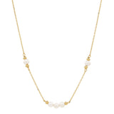 SALE - 14k Solid Gold Multi-Pearl Necklace - - Necklaces - Ofina