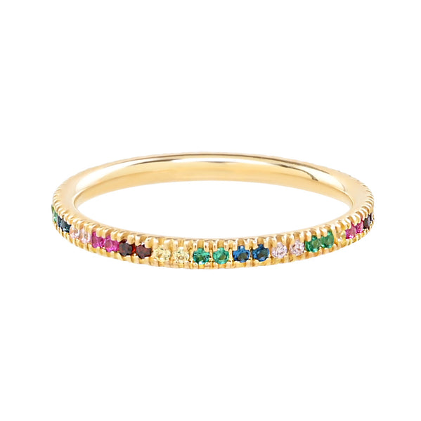 10k Solid Colorful Band Ring - - Rings - Ofina
