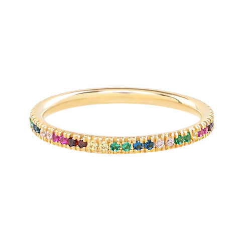 10k Solid Colorful Band Ring - - Rings - Ofina