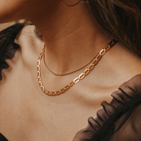 Classic Box Chain Necklace - - Necklaces - Ofina
