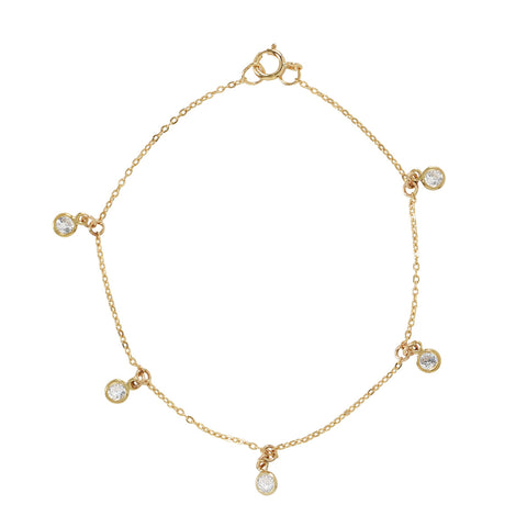 Multi-CZ Bracelet - Gold - Bracelets - Ofina